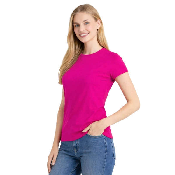 T-shirt damski fuksja 170g/m2 roz. M – koszulka t-shirt robocza – odzież firmowa